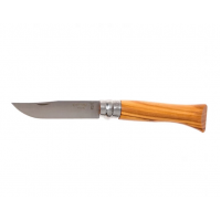 Нож OPINEL №8, нержавеющая сталь, рукоять оливковое дерево
