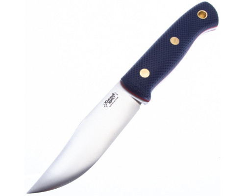 Нож Fox S, сталь D2, рукоять микарта синяя