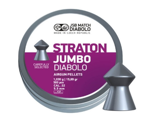 Пули JSB Straton Jumbo Diabolo 5,5 мм, 1,03 грамм, 500 штук