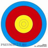 Мишень лучно-арбалетная 80 см, 5 колец