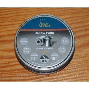Пули H&N Hollow Point 4,5 мм, 0,46 грамм, 500 штук